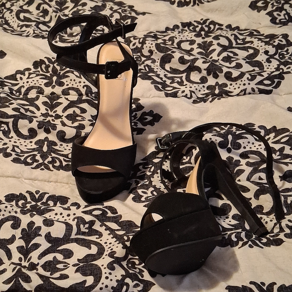 Black Strappy Platforms
